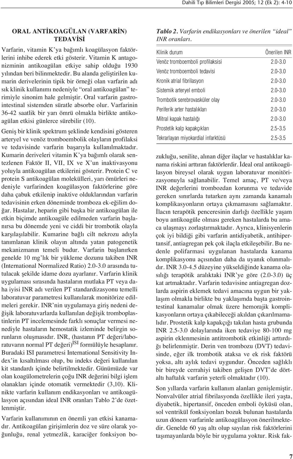 Bu alanda geliştirilen kumarin derivelerinin tipik bir örneği olan varfarin ad s k klinik kullan m nedeniyle oral antikoagülan terimiyle sinonim hale gelmiştir.