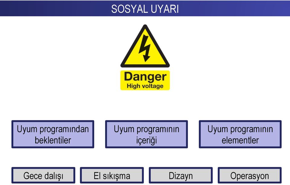 içeriği Uyum programının