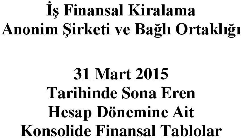 Mart 2015 Tarihinde Sona Eren