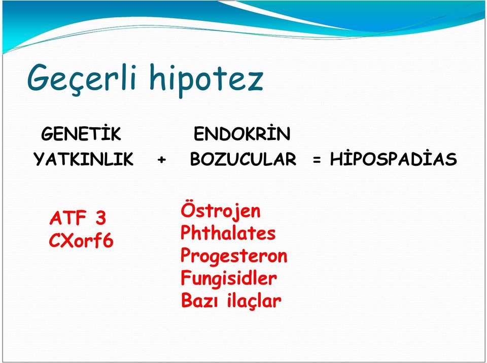 HİPOSPADİAS ATF 3 CXorf6 Östrojen