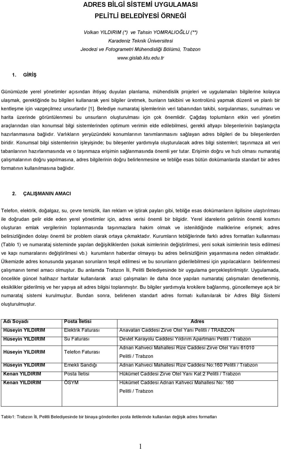 GİRİŞ Günümüzde yerel yönetimler açısından ihtiyaç duyulan planlama, mühendislik projeleri ve uygulamaları bilgilerine kolayca ulaşmak, gerektiğinde bu bilgileri kullanarak yeni bilgiler üretmek,