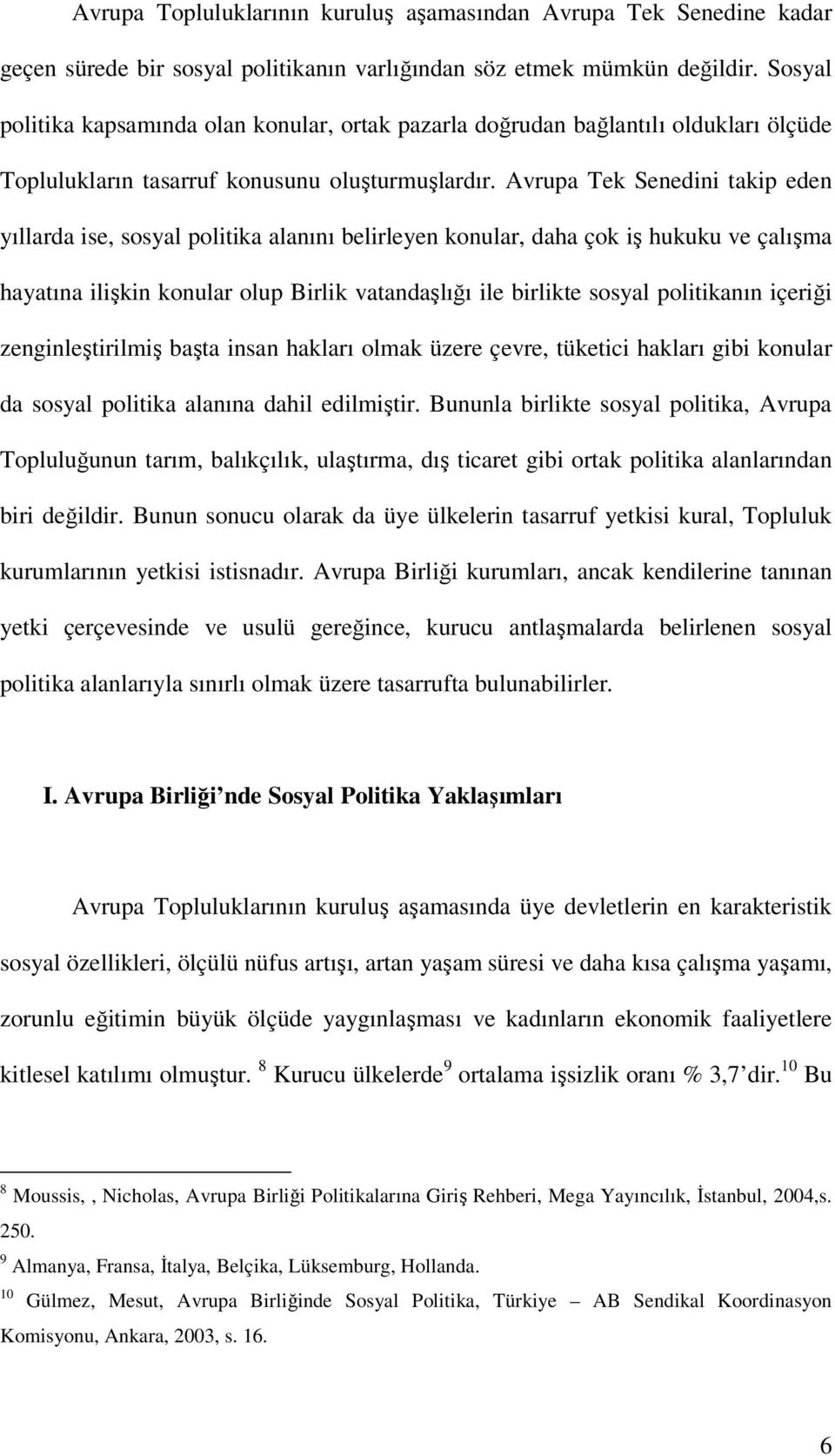 Avrupa Tek Senedini takip eden yıllarda ise, sosyal politika alanını belirleyen konular, daha çok iş hukuku ve çalışma hayatına ilişkin konular olup Birlik vatandaşlığı ile birlikte sosyal