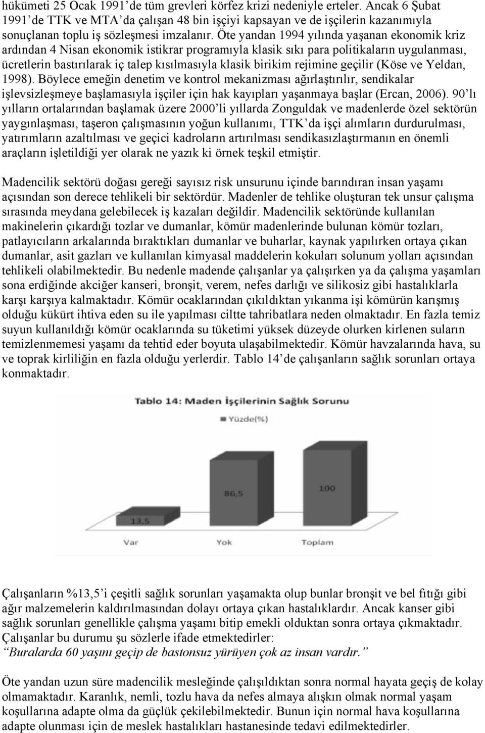 Öte yandan 1994 yılında yaşanan ekonomik kriz ardından 4 Nisan ekonomik istikrar programıyla klasik sıkı para politikaların uygulanması, ücretlerin bastırılarak iç talep kısılmasıyla klasik birikim