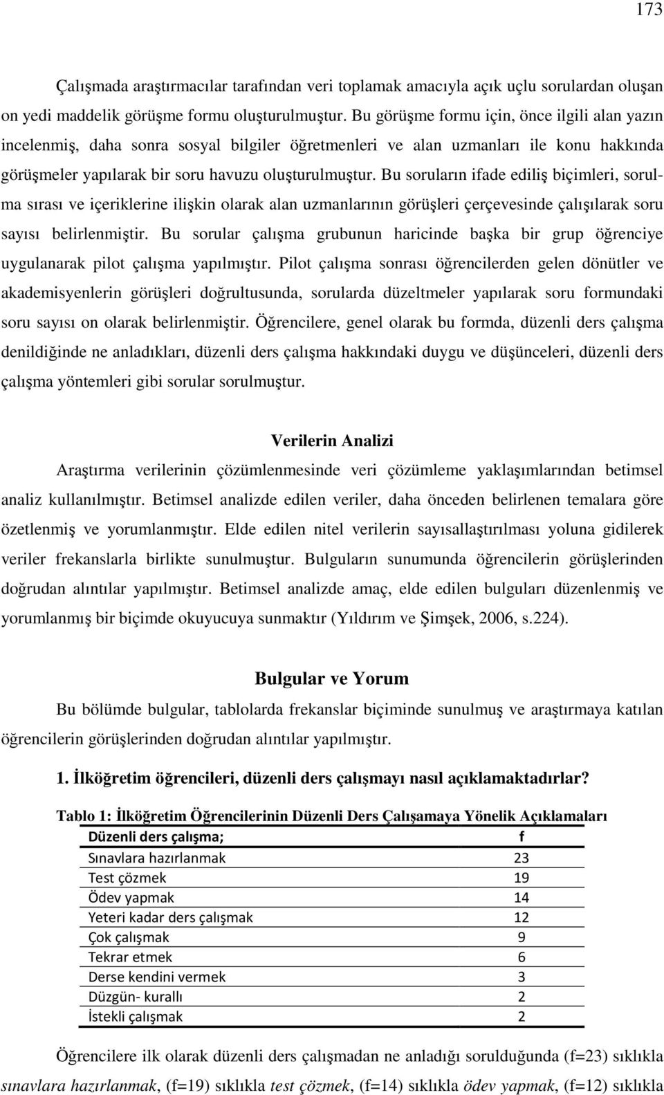 Bu soruların iade ediliş biçimleri, sorulma sırası ve içeriklerine ilişkin olarak alan uzmanlarının görüşleri çerçevesinde çalışılarak soru sayısı belirlenmiştir.