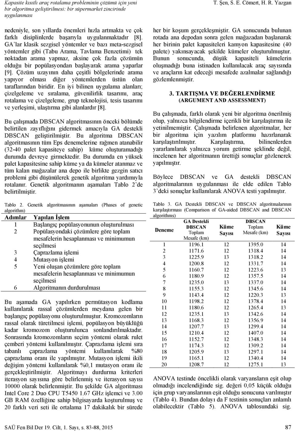 yaparlar [9]. Çözüm uzayının daha çeşitli bölgelerinde arama yapıyor olması diğer yöntemlerden üstün olan taraflarından biridir.