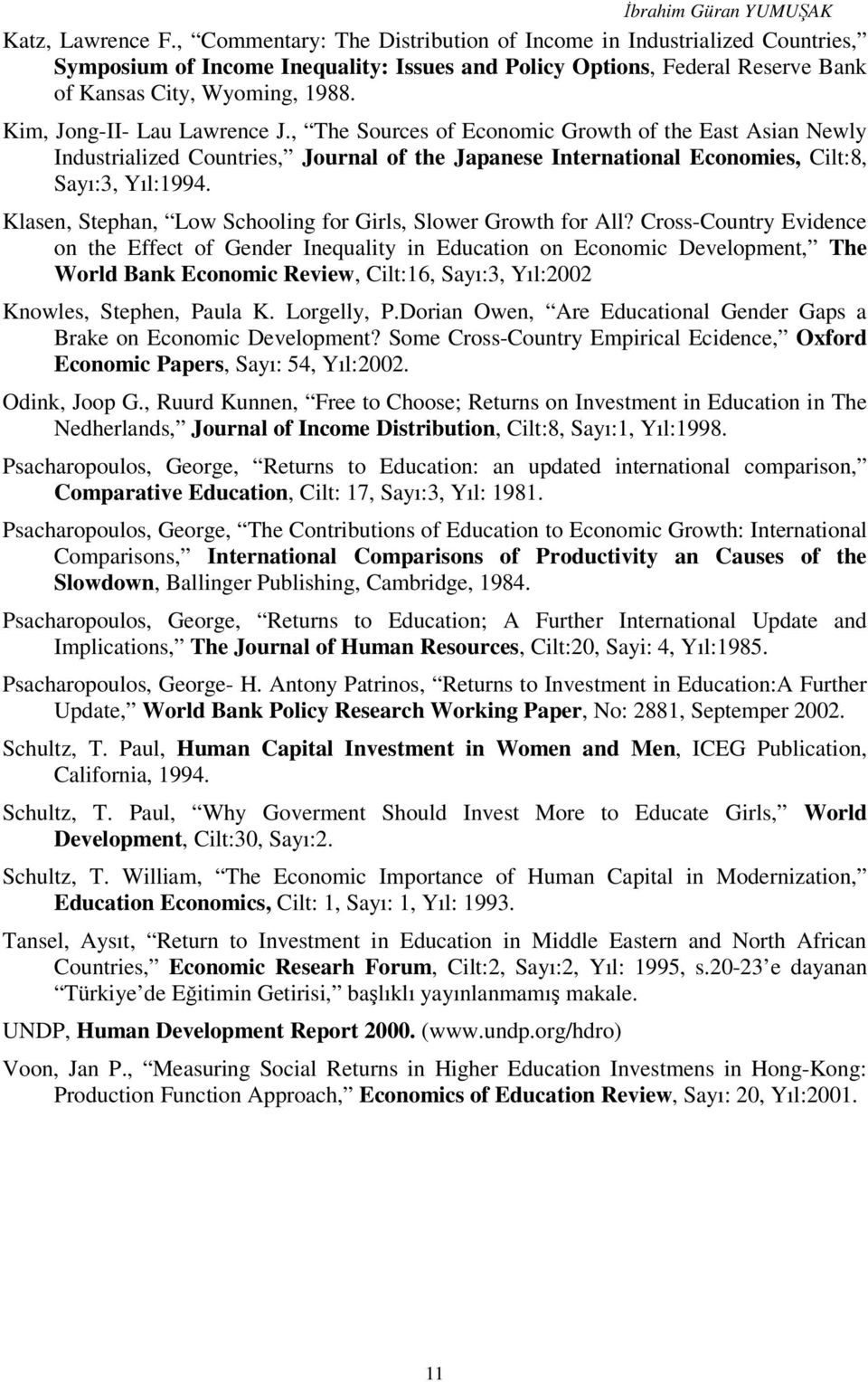 Klasen, Stephan, Low Schooling for Girls, Slower Growth for All?