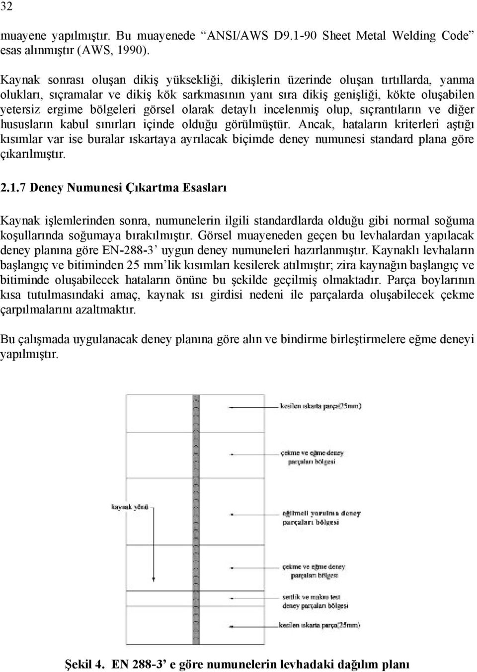 bölgeleri görsel olarak detaylı incelenmiş olup, sıçrantıların ve diğer hususların kabul sınırları içinde olduğu görülmüştür.