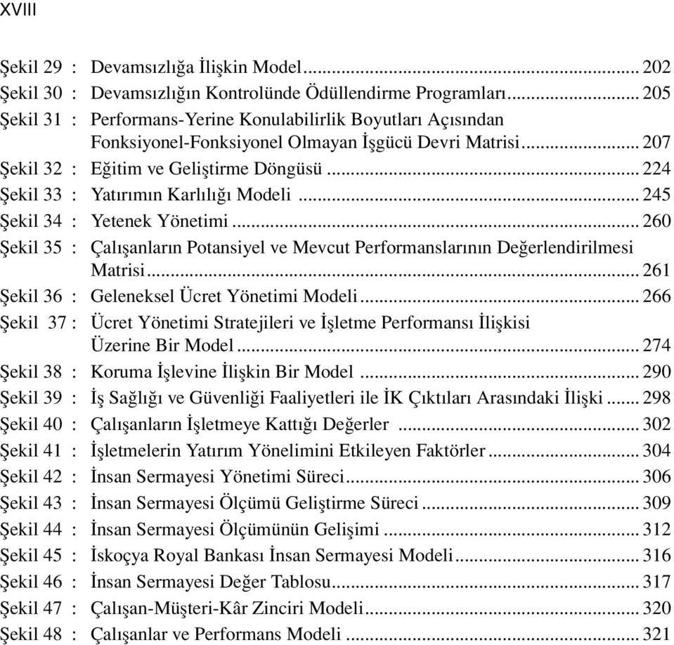 .. 224 fiekil 33 : Yat r m n Karl l Modeli... 245 fiekil 34 : Yetenek Yönetimi... 260 fiekil 35 : Çal flanlar n Potansiyel ve Mevcut Performanslar n n De erlendirilmesi Matrisi.