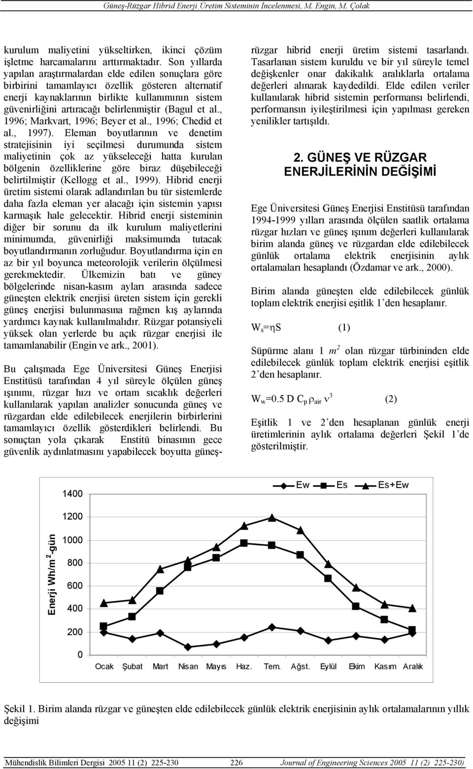 belirlenmiştir (Bagul et al., 1996; Markvart, 1996; Beyer et al., 1996; Chedid et al., 1997).