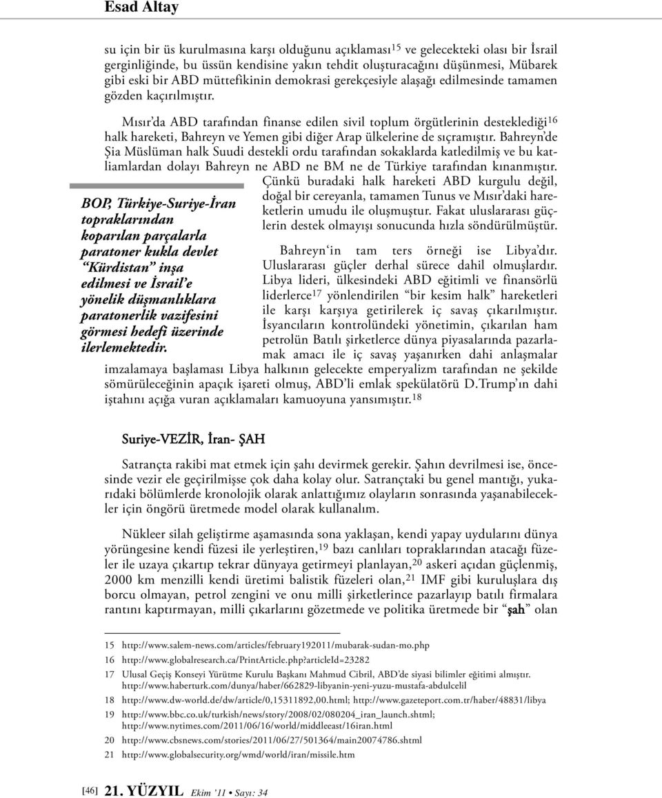 Mısır da ABD tarafından finanse edilen sivil toplum örgütlerinin desteklediği 16 halk hareketi, Bahreyn ve Yemen gibi diğer Arap ülkelerine de sıçramıştır.