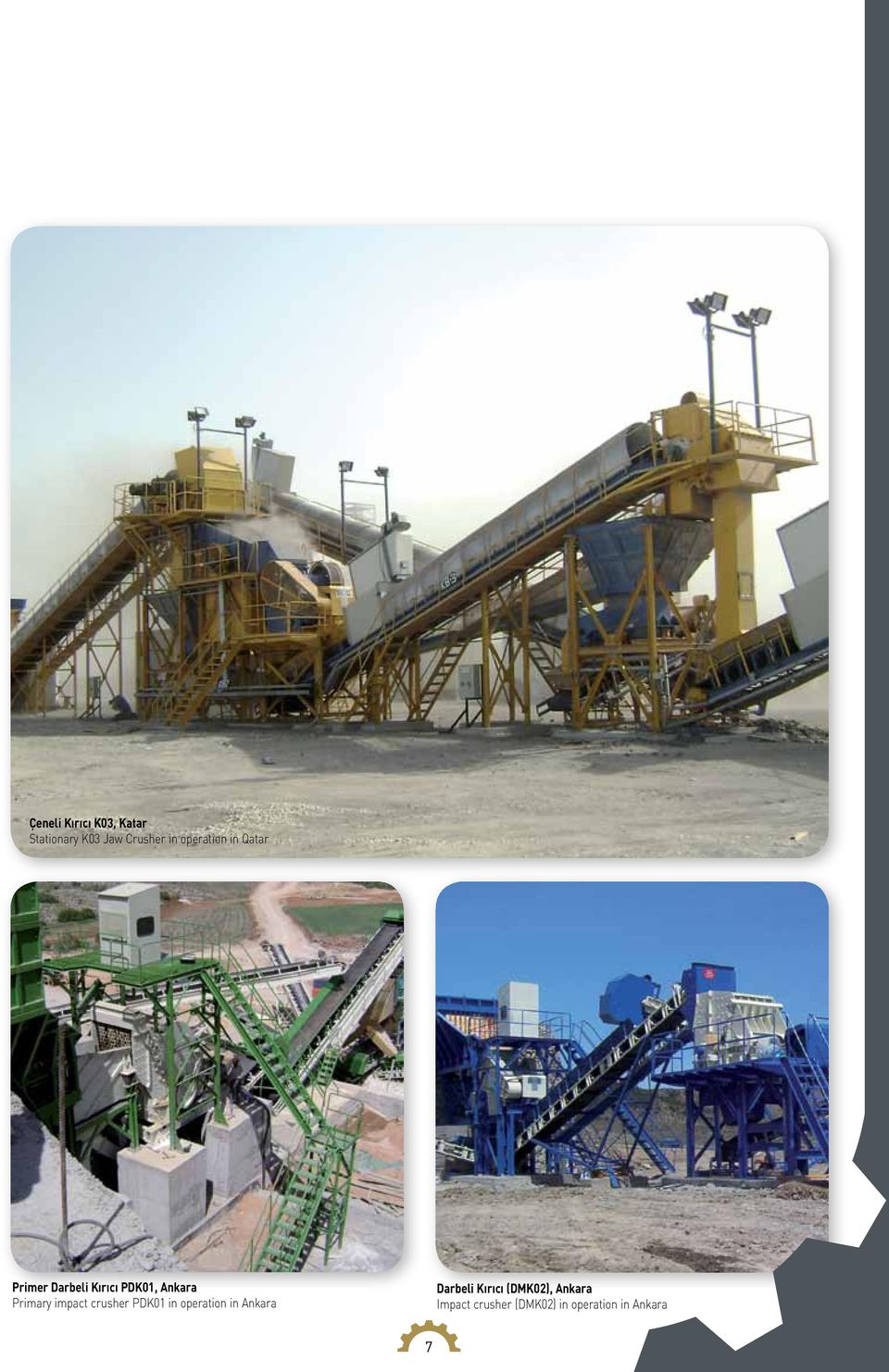 Primary impact crusher PDK01 in operation in Ankara Darbeli