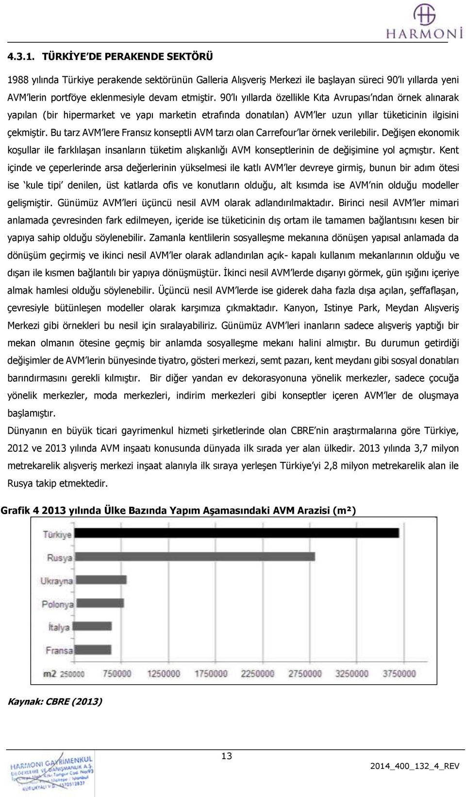 Bu tarz AVM lere Fransız konseptli AVM tarzı olan Carrefour lar örnek verilebilir.