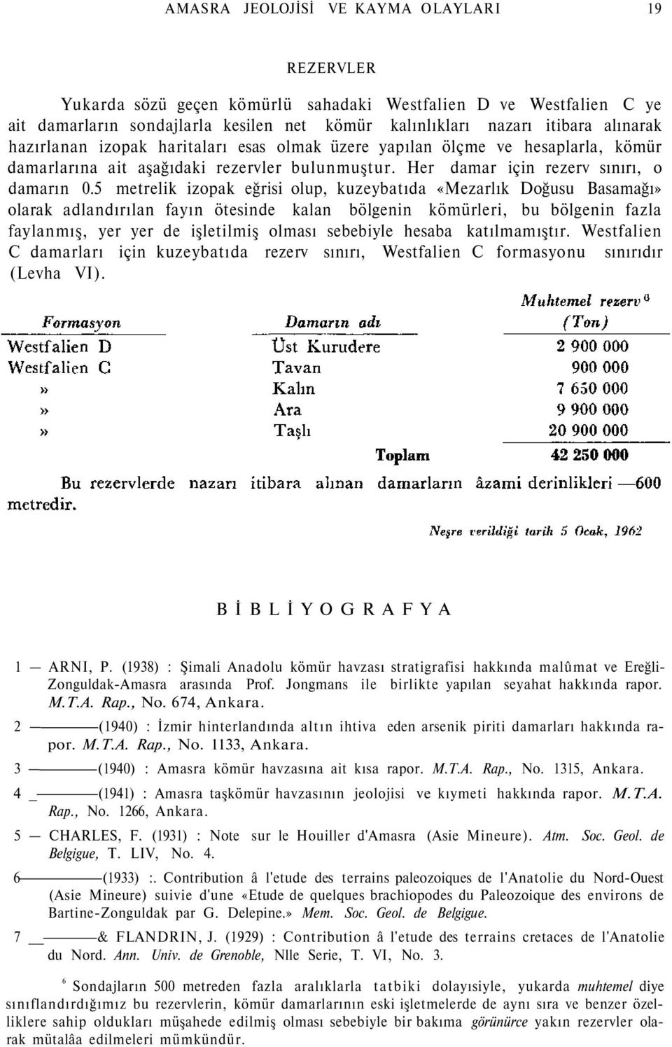 5 metrelik izopak eğrisi olup, kuzeybatıda «Mezarlık Doğusu Basamağı» olarak adlandırılan fayın ötesinde kalan bölgenin kömürleri, bu bölgenin fazla faylanmış, yer yer de işletilmiş olması sebebiyle