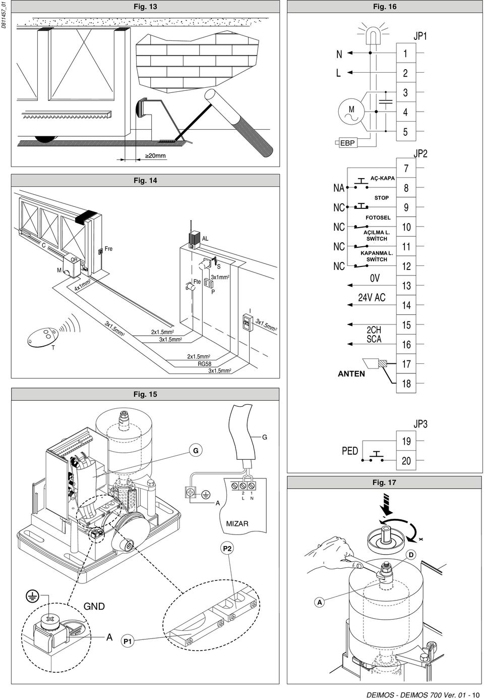 SW TCH SW.C 0V 4V AC CH SCA 5 JP 7 8 9 0 3 4 5 6 Fig. 5 x.5mm RG58 3x.