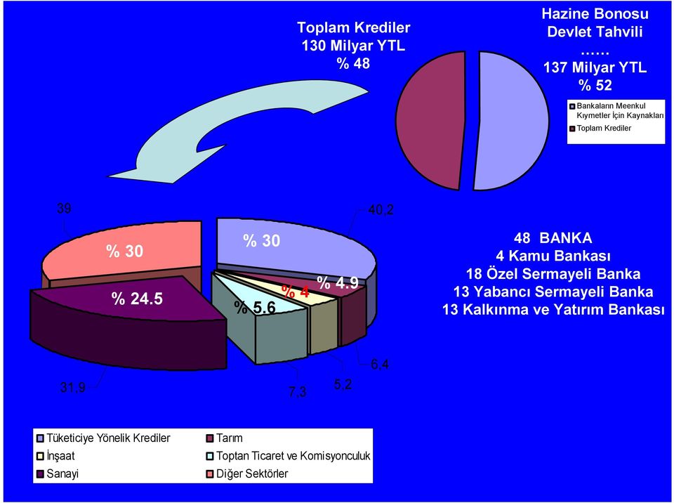 9 48 BANKA 4 Kamu Bankası 18 Özel Sermayeli Banka 13 Yabancı Sermayeli Banka 13 Kalkınma ve Yatırım