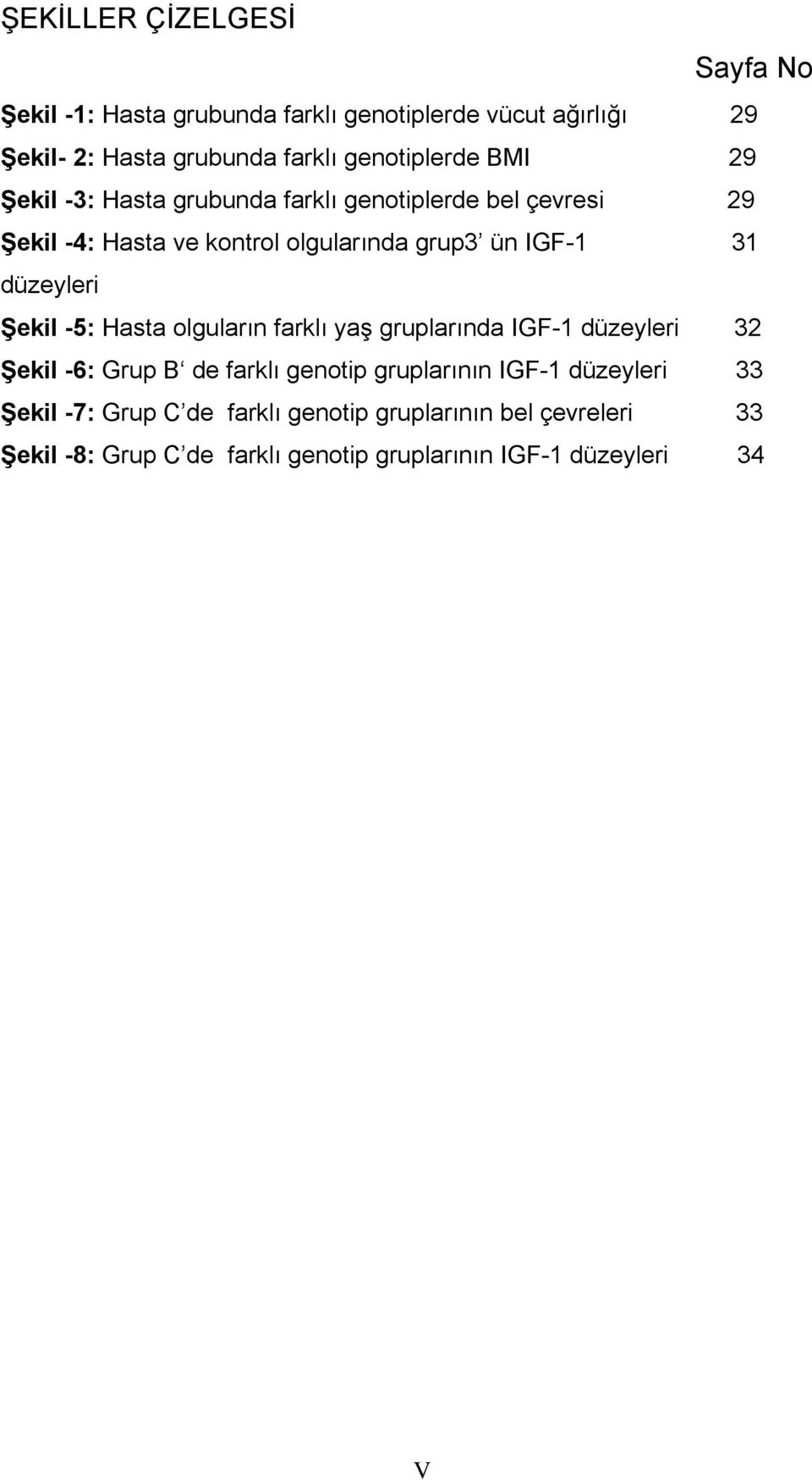 31 düzeyleri Şekil -5: Hasta olguların farklı yaş gruplarında IGF-1 düzeyleri 32 Şekil -6: Grup B de farklı genotip gruplarının IGF-1