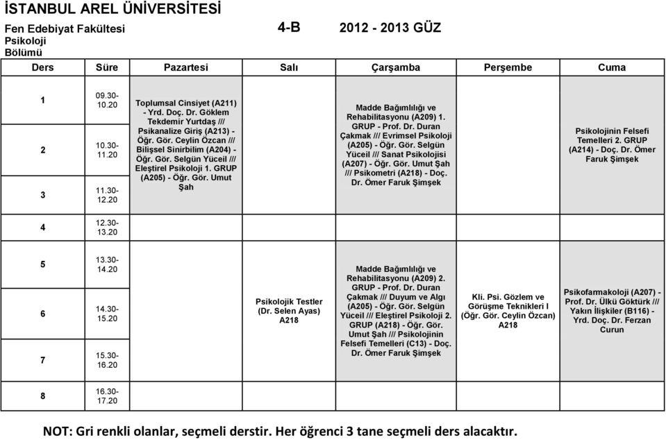 Dr. Ömer Faruk Şimşek nin Felsefi Temelleri. GRUP (A) - Doç. Dr. Ömer Faruk Şimşek.0-.0.0-.0.0-.0.0-.0 k Testler (Dr. Selen Ayas) A Rehabilitasyonu (A09).