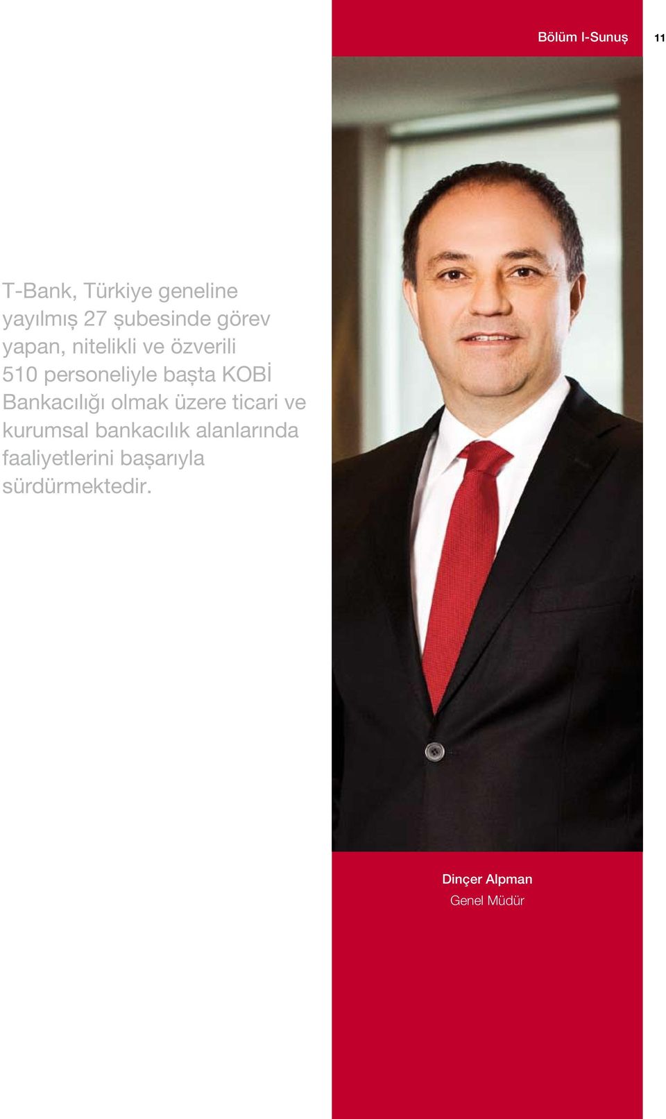 Bankacılığı olmak üzere ticari ve kurumsal bankacılık