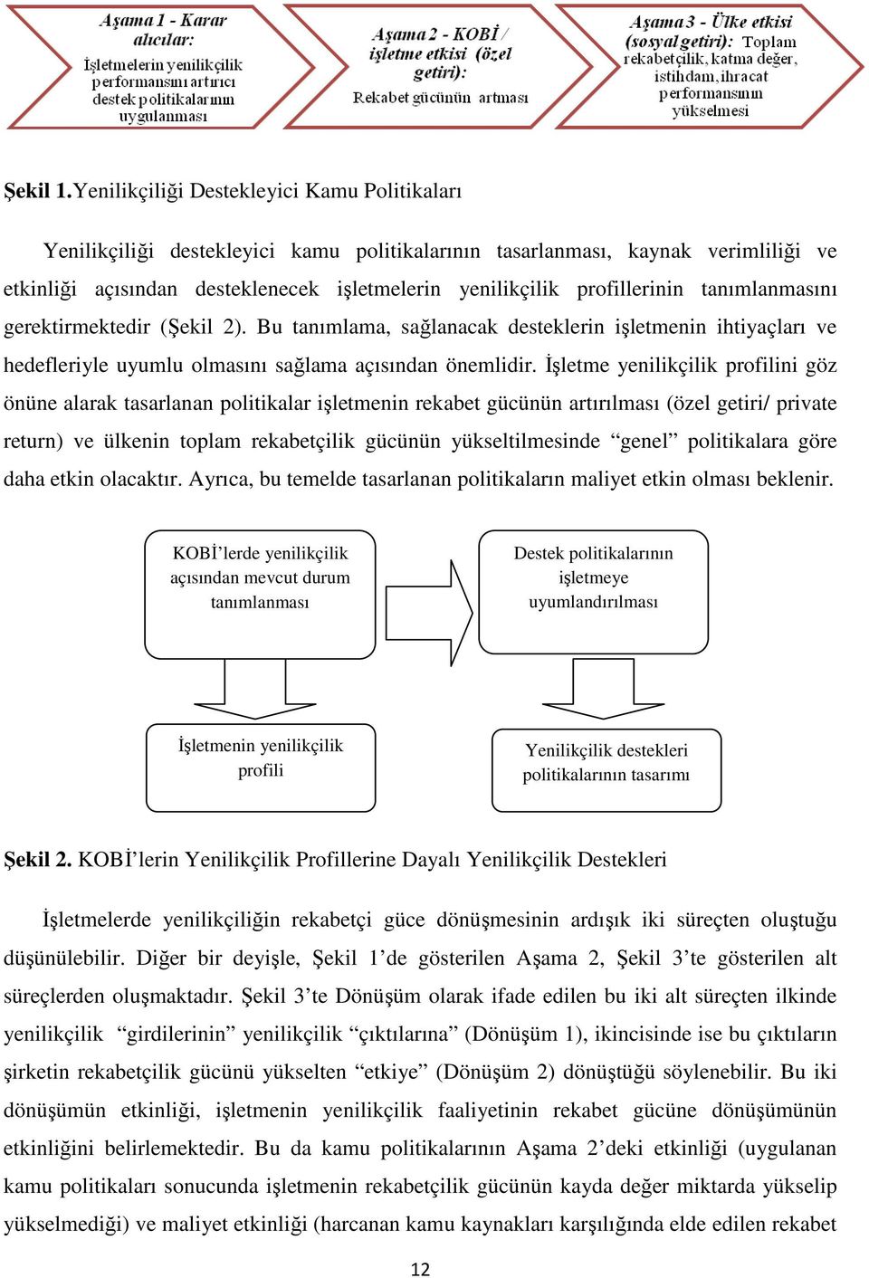 profillerinin tanımlanmasını gerektirmektedir (Şekil 2). Bu tanımlama, sağlanacak desteklerin işletmenin ihtiyaçları ve hedefleriyle uyumlu olmasını sağlama açısından önemlidir.