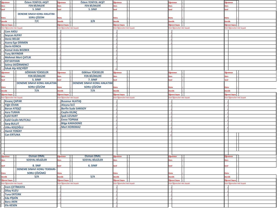 KOÇYİĞİT 1 1 1 1 2 2 2 2 3 3 3 3 4 4 4 4 5 5 5 6 6 6 8 8 8 9 9 10 10 Öğretmen Öğretmen Öğretmen Öğretmen Öğretmen GÖKHAN YÜKSELER Gökhan YÜKSELER FEN BİLİMLERİ FEN BİLİMLERİ 5. SINIF.