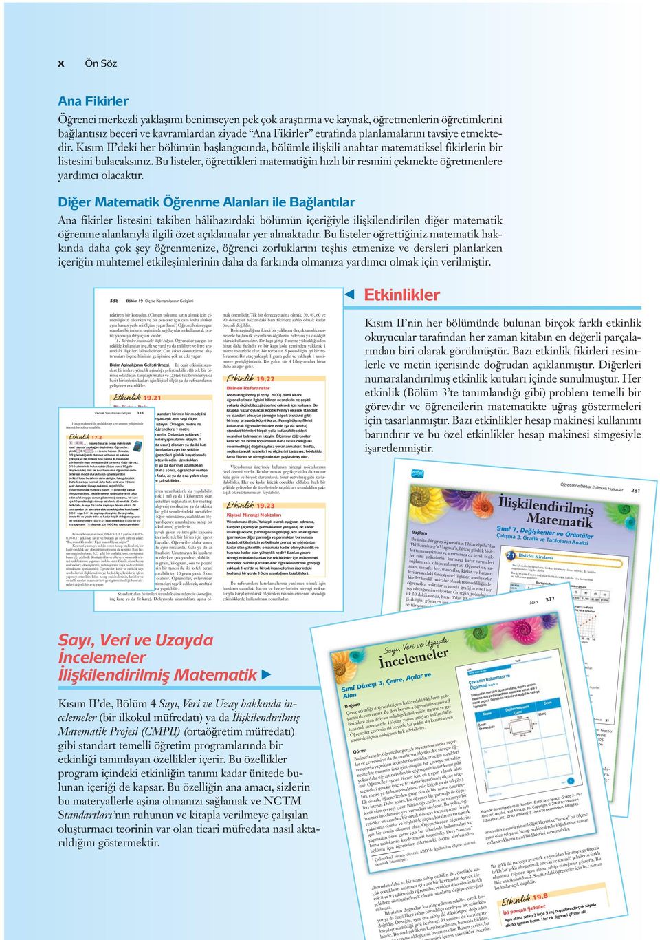 Bu listeler, öğrettikleri matematiğin hızlı bir resmini çekmekte öğretmenlere yardımcı olacaktır.