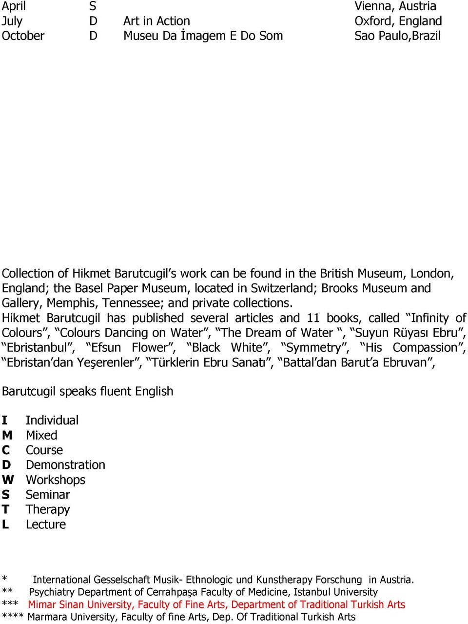 Hikmet Barutcugil has published several articles and 11 books, called Infinity of Colours, Colours Dancing on Water, The Dream of Water, Suyun Rüyası Ebru, Ebristanbul, Efsun Flower, Black White,