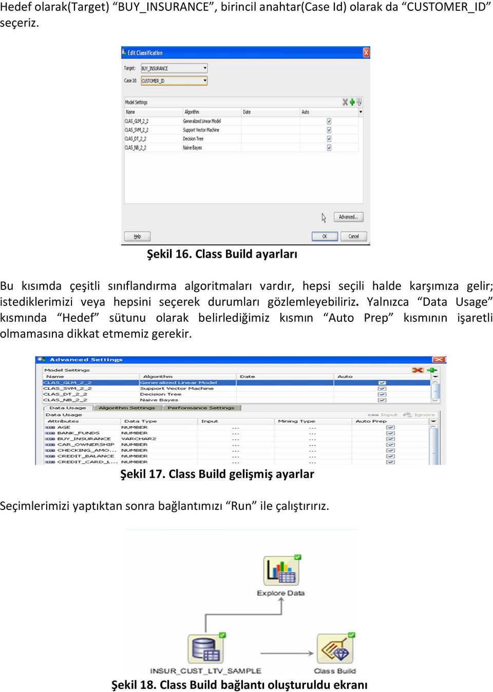 seçerek durumları gözlemleyebiliriz.