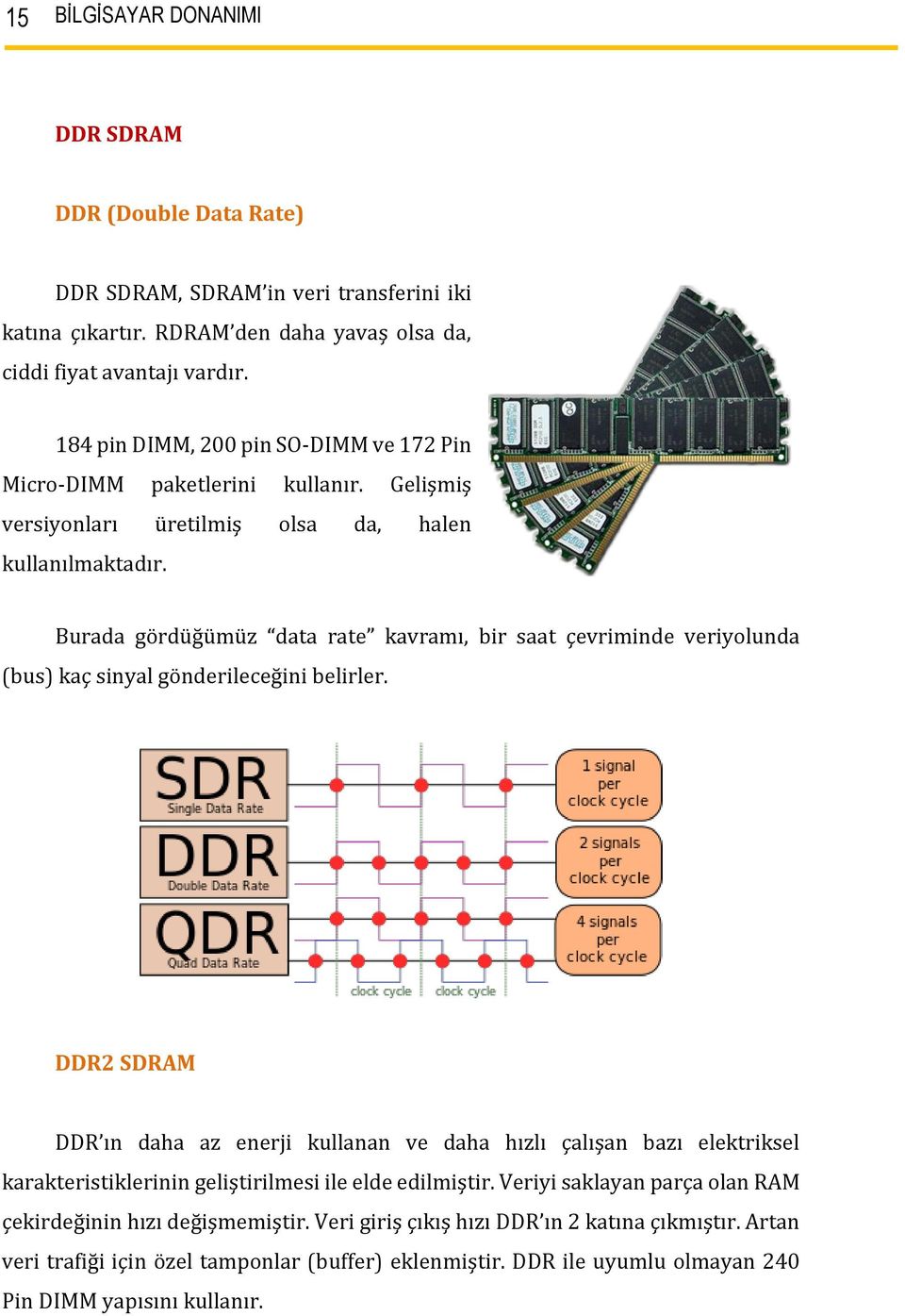 Burada gördüğümüz data rate kavramı, bir saat çevriminde veriyolunda (bus) kaç sinyal gönderileceğini belirler.