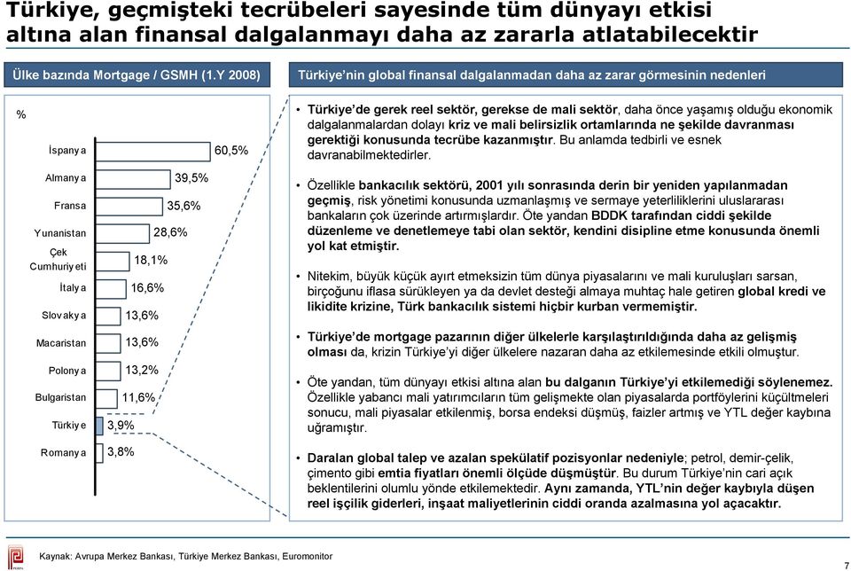 dalgalanmalardan dolayı kriz ve mali belirsizlik ortamlarında ne şekilde davranması gerektiği konusunda tecrübe kazanmıştır. Bu anlamda tedbirli ve esnek davranabilmektedirler.