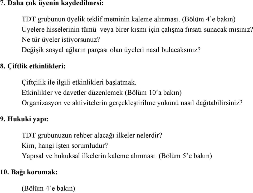 Değişik sosyal ağların parçası olan üyeleri nasıl bulacaksınız? 8. Çiftlik etkinlikleri: Çiftçilik ile ilgili etkinlikleri başlatmak.