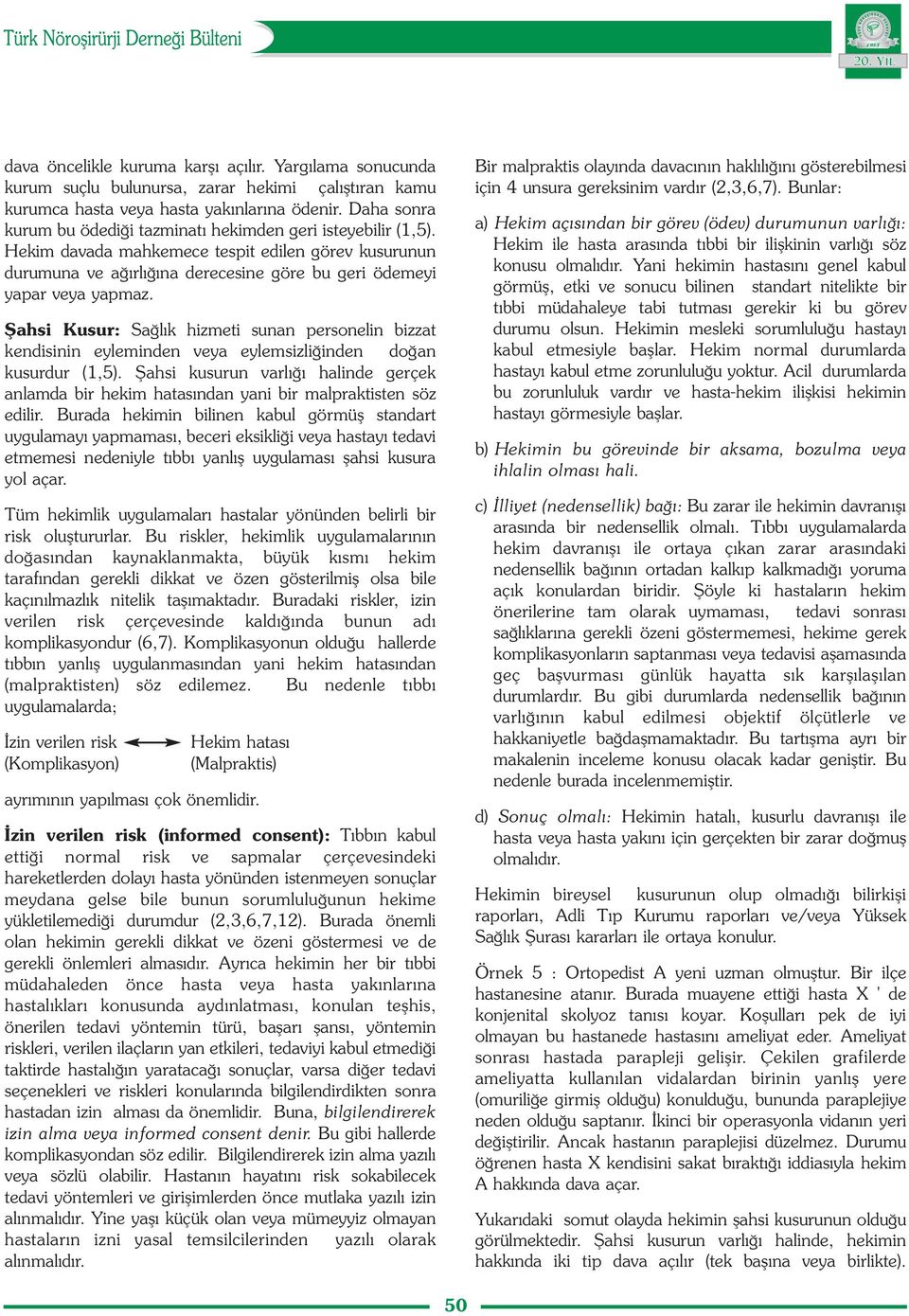 Şahsi Kusur: Sağlık hizmeti sunan personelin bizzat kendisinin eyleminden veya eylemsizliğinden doğan kusurdur (1,5).