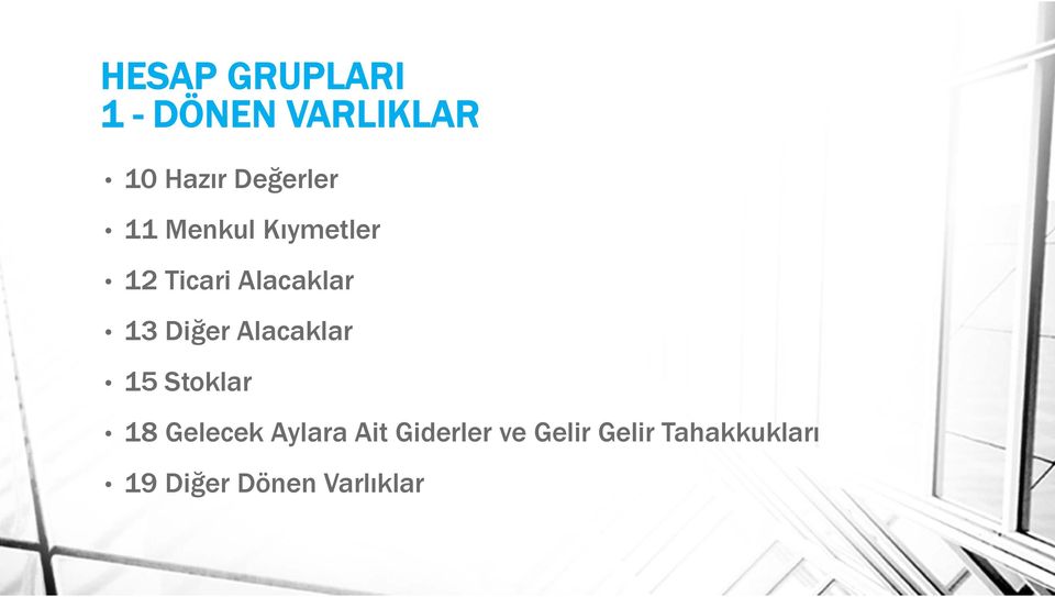 Diğer Alacaklar 15 Stoklar 18 Gelecek Aylara Ait