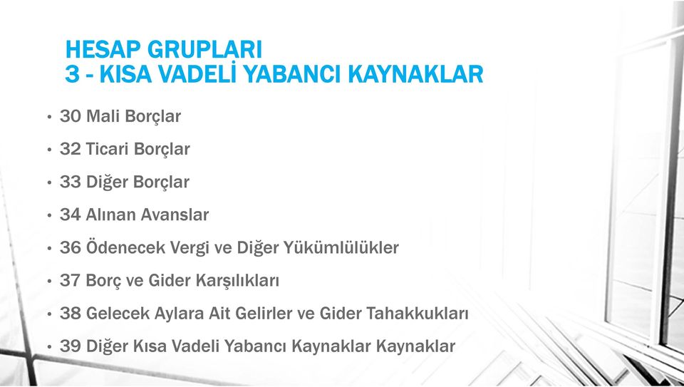 Diğer Yükümlülükler 37 Borç ve Gider Karşılıkları 38 Gelecek Aylara Ait