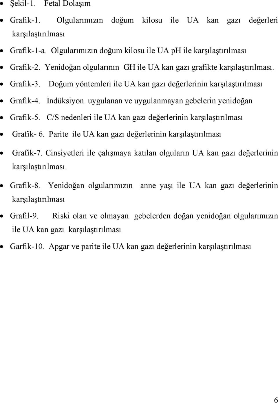 İndüksiyon uygulanan ve uygulanmayan gebelerin yenidoğan Grafik-5. C/S nedenleri ile UA kan gazı değerlerinin karşılaştırılması Grafik- 6.