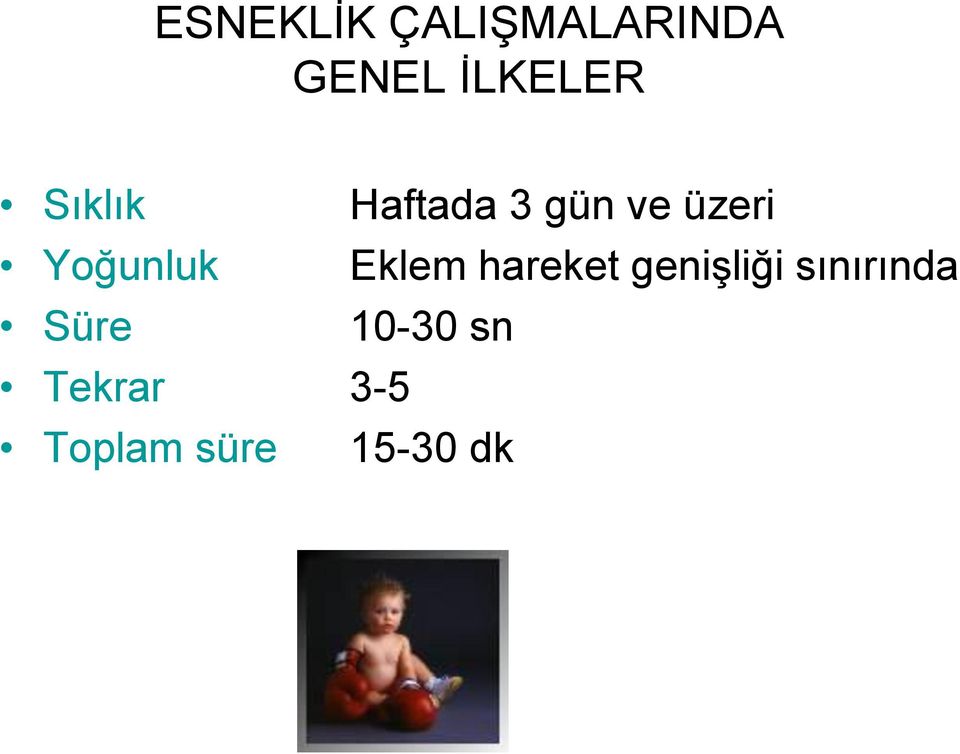 Eklem hareket genişliği sınırında Süre