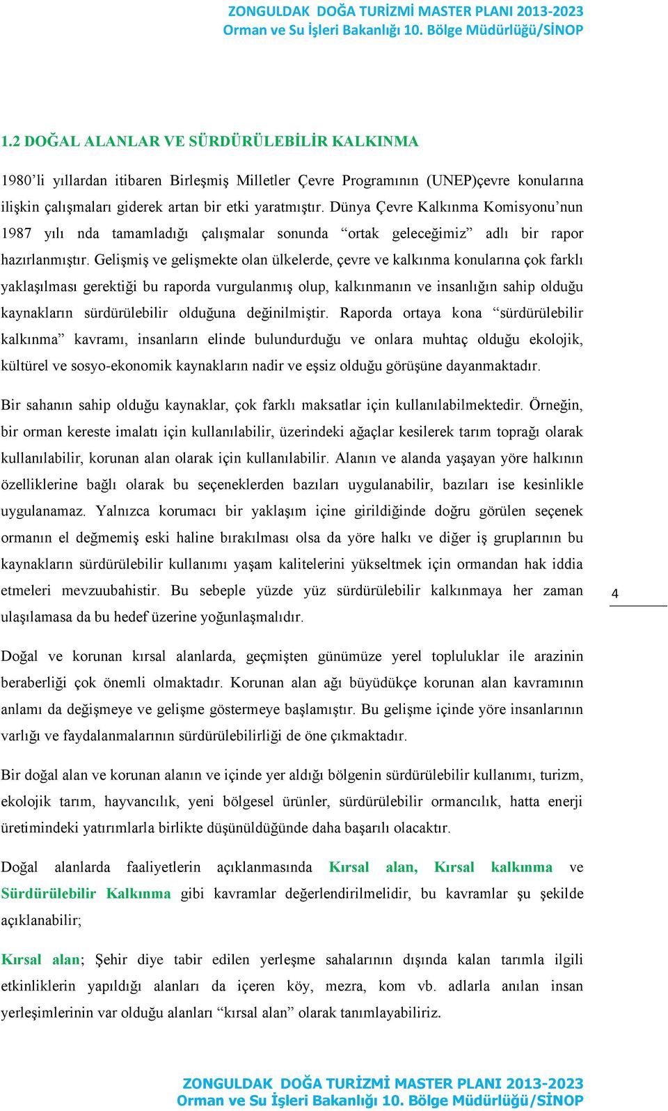 Gelişmiş ve gelişmekte olan ülkelerde, çevre ve kalkınma konularına çok farklı yaklaşılması gerektiği bu raporda vurgulanmış olup, kalkınmanın ve insanlığın sahip olduğu kaynakların sürdürülebilir