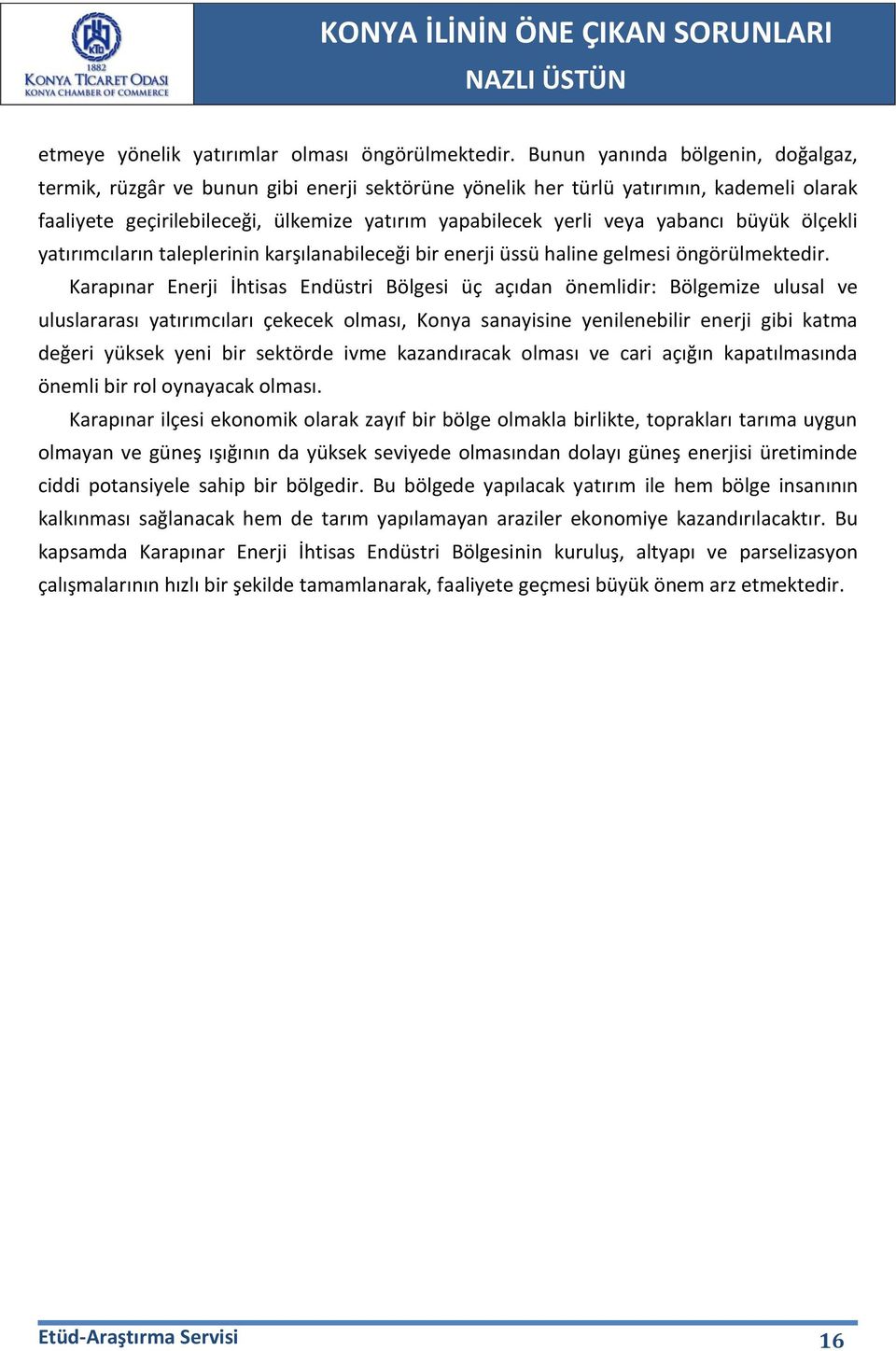 yabancı büyük ölçekli yatırımcıların taleplerinin karşılanabileceği bir enerji üssü haline gelmesi öngörülmektedir.