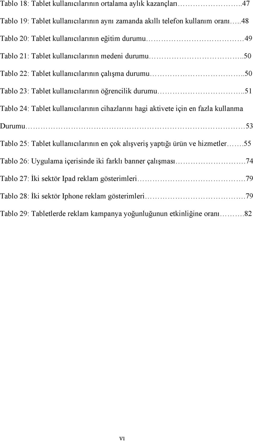 .50 Tablo 23: Tablet kullanıcılarının öğrencilik durumu.