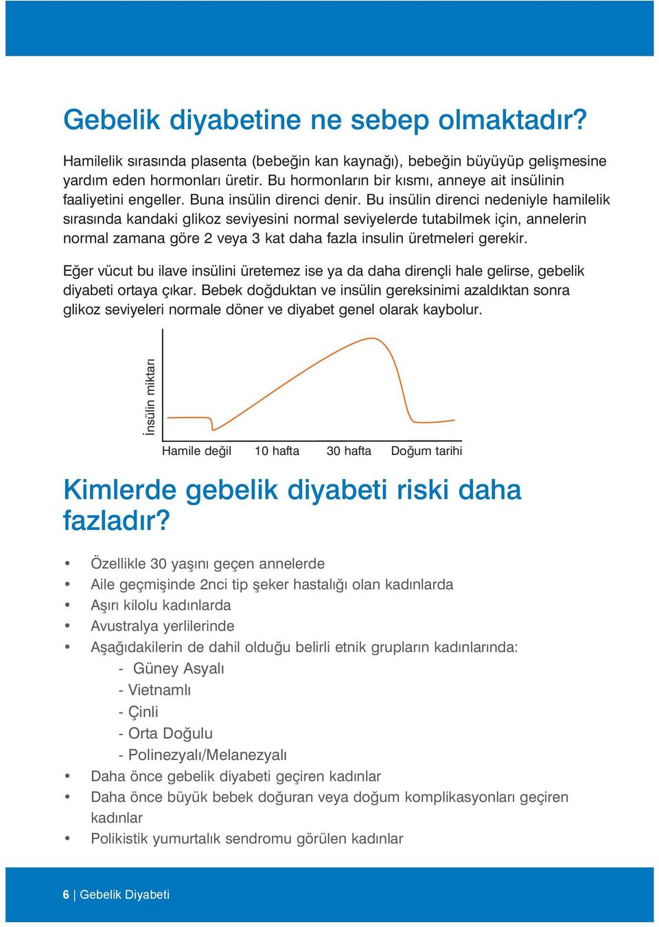 Bu insülin direnci nedeniyle hamilelik sırasında kandaki glikoz seviyesini normal seviyelerde tutabilmek için, annelerin normal zamana göre 2 veya 3 kat daha fazla insulin üretmeleri gerekir.