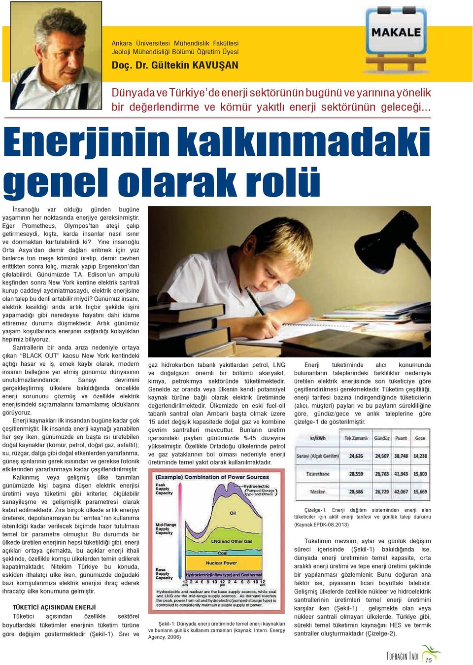 .. Enerjinin kalkınmadaki genel olarak rolü İnsanoğlu var olduğu günden bugüne yaşamının her noktasında enerjiye gereksinmiştir.