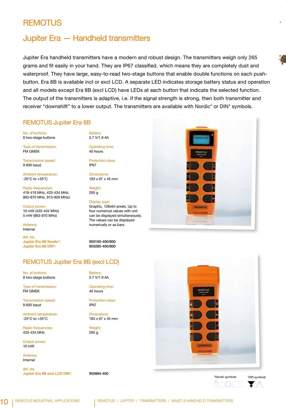 Era 8B is available incl or excl LCD.