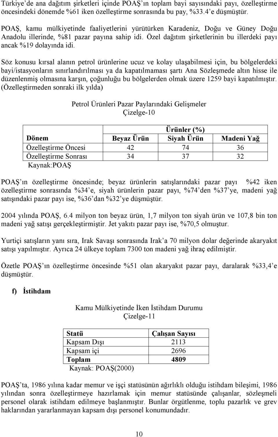 Söz konusu kırsal alanın petrol ürünlerine ucuz ve kolay ulaşabilmesi için, bu bölgelerdeki bayi/istasyonların sınırlandırılması ya da kapatılmaması şartı Ana Sözleşmede altın hisse ile düzenlenmiş