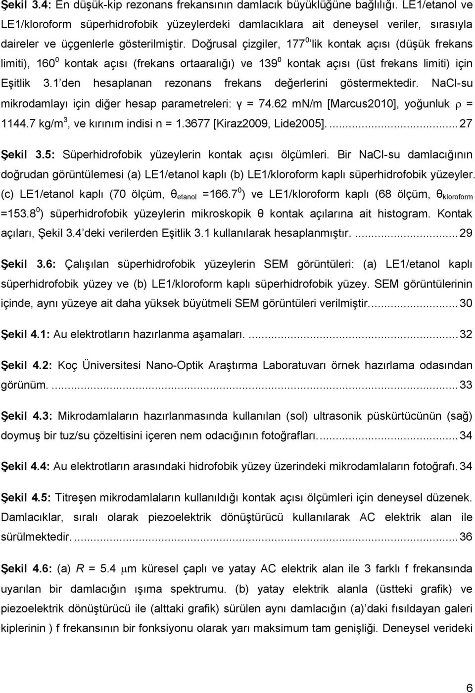 Doğrusal çizgiler, 177 0 lik kontak açısı (düşük frekans limiti), 160 0 kontak açısı (frekans ortaaralığı) ve 139 0 kontak açısı (üst frekans limiti) için Eşitlik 3.