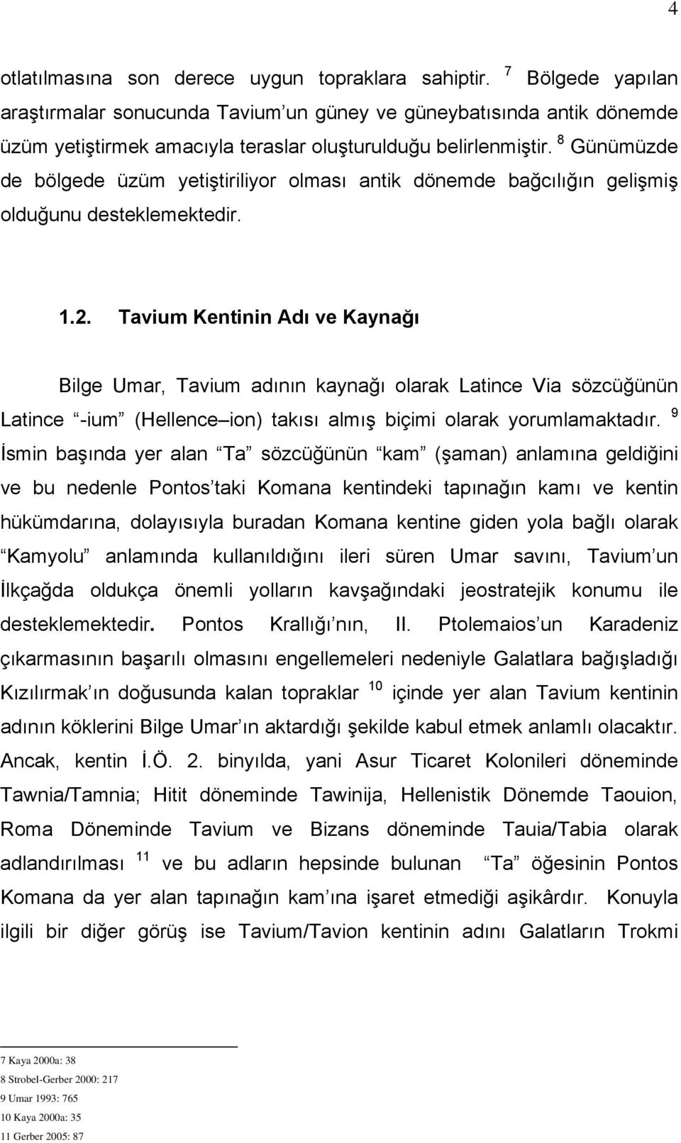 8 Günümüzde de bölgede üzüm yetiştiriliyor olması antik dönemde bağcılığın gelişmiş olduğunu desteklemektedir. 1.2.