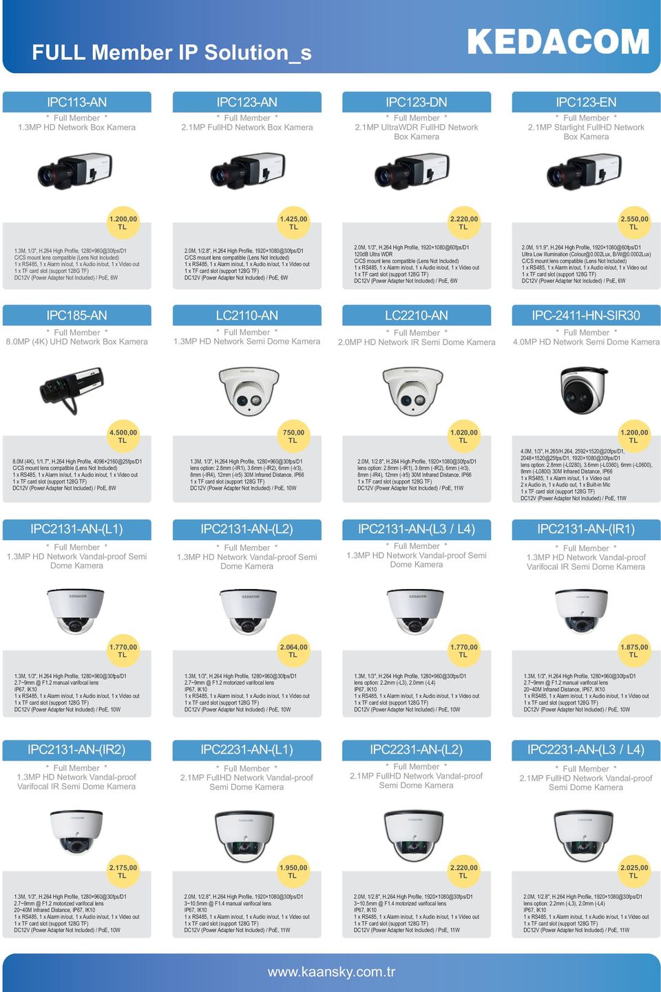 550,00 C/CS mount lens compatible (Lens Not Included) DC12V (Power Adapter Not Included) / PoE, 6W C/CS mount lens compatible (Lens Not Included) DC12V (Power Adapter Not Included) / PoE, 6W 2.