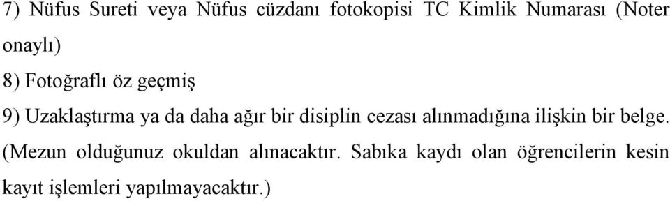 disiplin cezası alınmadığına ilişkin bir belge.