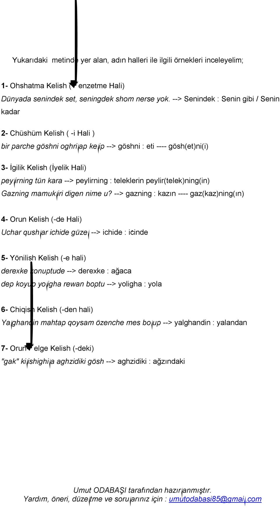 peylirning : teleklerin peylir(telek)ning(in) Gazning mamukliri digen nime u?