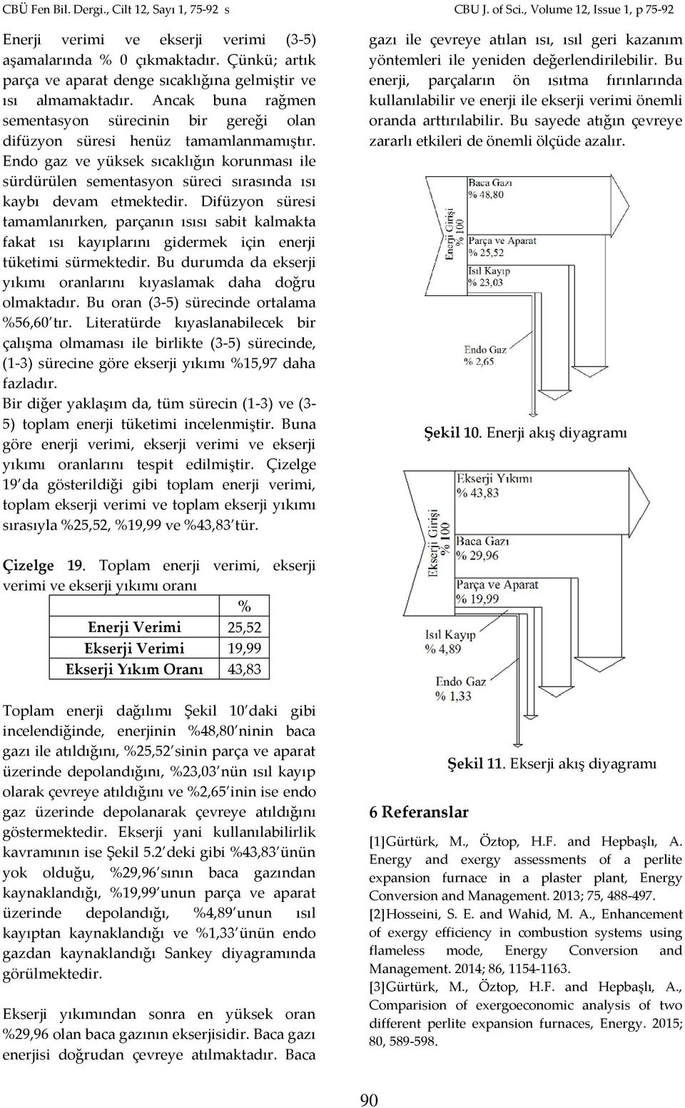 Endo gaz ve yüksek sıcaklığın korunması ile sürdürülen sementasyon süreci sırasında ısı kaybı devam etmektedir.