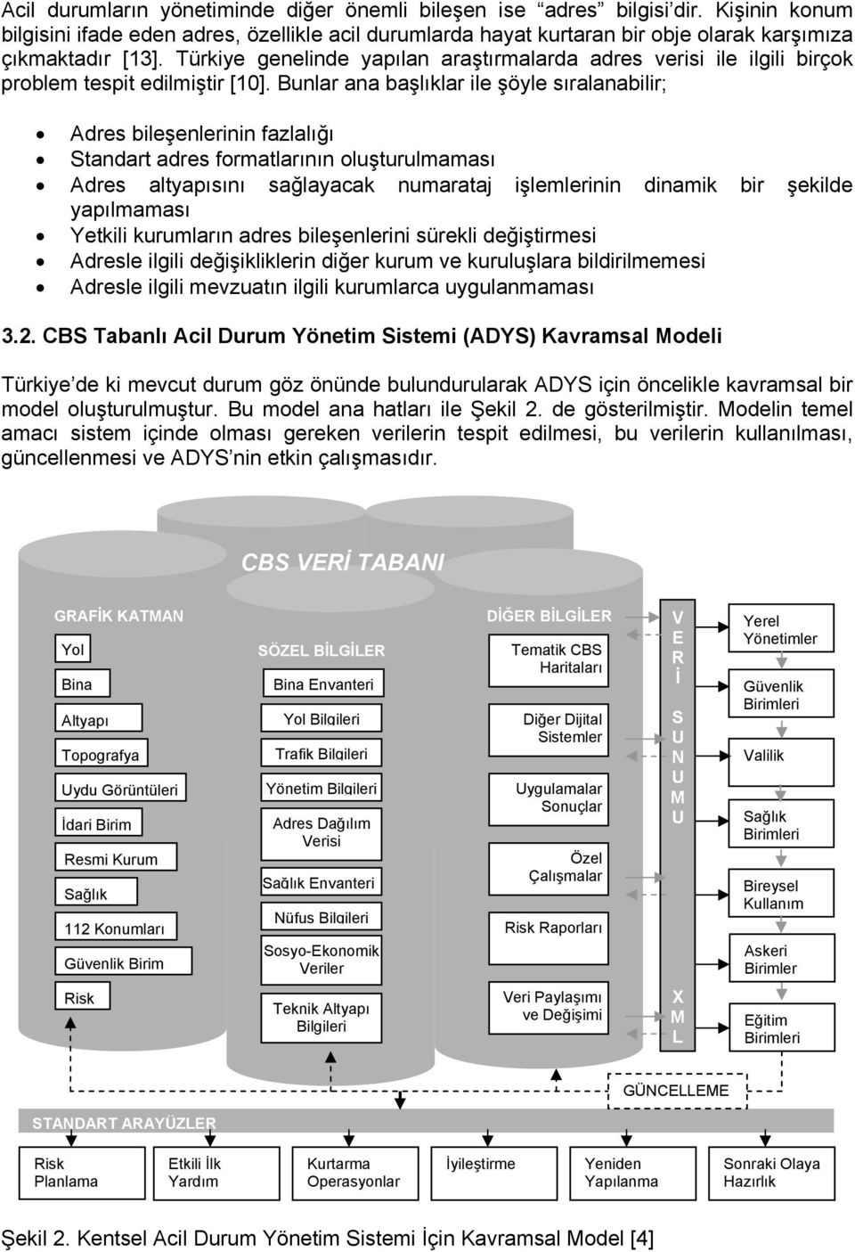 Bunlar ana başlıklar ile şöyle sıralanabilir; Adres bileşenlerinin fazlalığı Standart adres formatlarının oluşturulmaması Adres altyapısını sağlayacak numarataj işlemlerinin dinamik bir şekilde