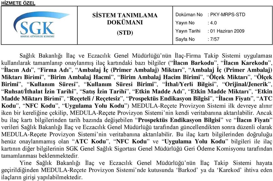 Kullanım Süresi, Kullanım Süresi Birimi, İthal/Yerli Bilgisi, Orijinal/Jenerik, Ruhsat/İthalat İzin Tarihi, Satış İzin Tarihi, Etkin Madde Adı, Etkin Madde Miktarı, Etkin Madde Miktarı Birimi,